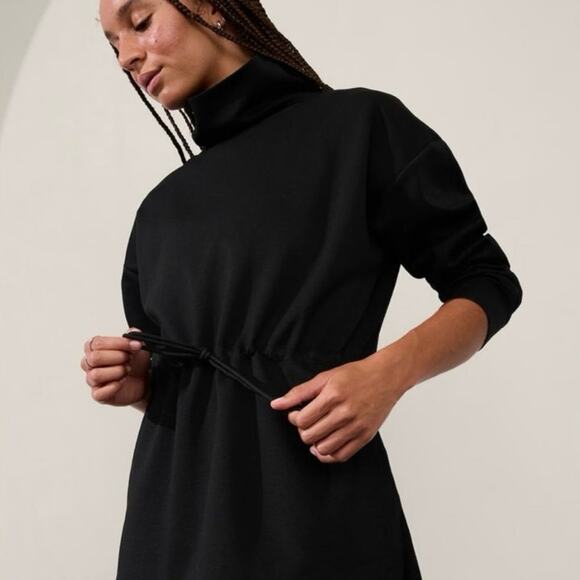 Athleta NWT Allure Cinch Black Athletic Sweatshirt, Size Large - Picture 1 of 16